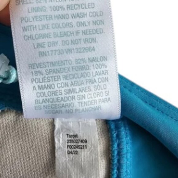 Kona Sol aqua blue long sleeve one piece swimsuit size M NWT - Picture 9 of 9